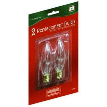 Holiday Wonderland, Candle Replacement Bulbs for Battery Operated Candles, 2 pack