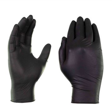 Gloveworks® Disposable Gloves, 5 mil Palm, Nitrile, Powder-Free, Black, 100 pack