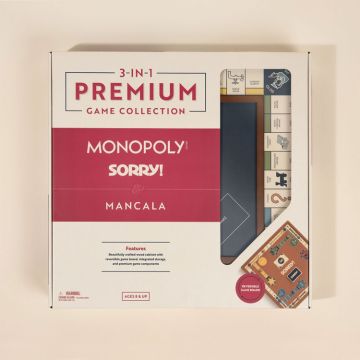 3-in-1 Game Collection: Monopoly, Sorry & Mancala