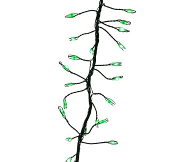 Holiday Bright Lights LED Big-Seed Garland Green 420 Lights Green Wire 11.5FT