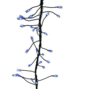 Holiday Bright Lights LED Big-Seed Garland Blue 420 Lights Green Wire 11.5FT