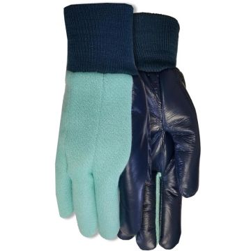 Midwest Quality Gloves Jersey 'N More Jersey Cotton Garden Glove Navy Gardening Gloves, Large