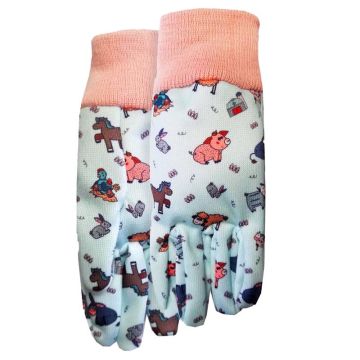 Midwest Quality Gloves One Size Fits All Jersey Kid's Farm Girl Multicolored Gloves