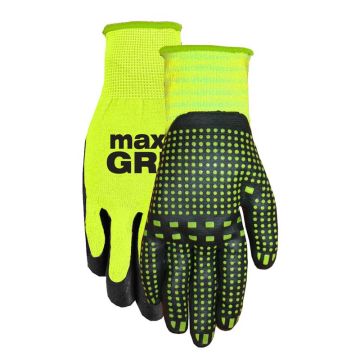 Midwest Quality Gloves Max Grip Unisex Gloves Black/Yellow