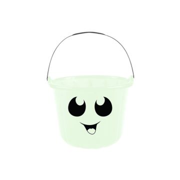 FUN WORLD Glow-in-the-Dark Ghost Treat Bucket