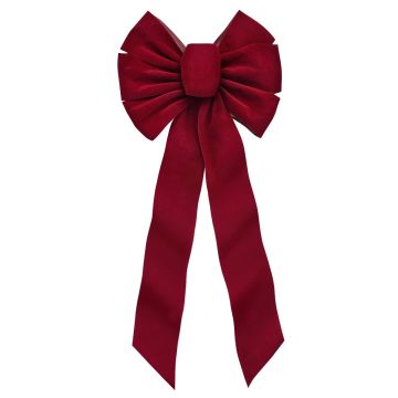 Holiday Trims Bow Burgundy Velvet 7 Loop 10x22IN