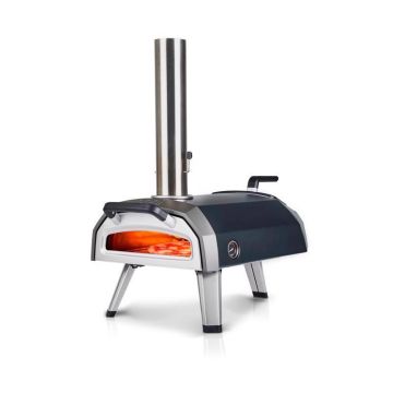 Ooni Karu 2 Charcoal/Wood Chunk Outdoor Pizza Oven Foundry, Black