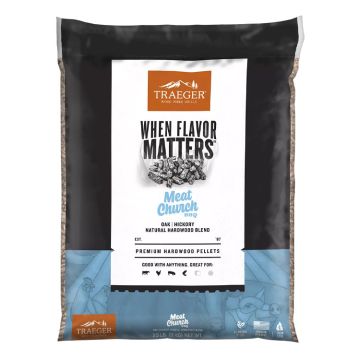 Traeger Meat Church Blend Wood Pellets, Oak, Hickory, Natural Hardwood Blend