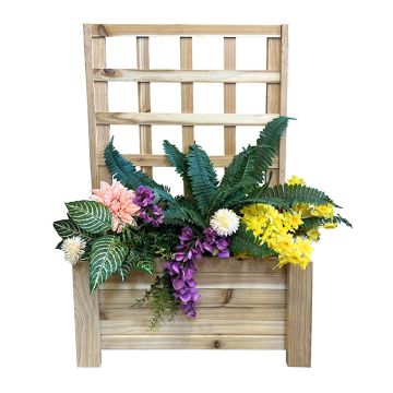 Real Wood Products  24" Cedar Lattice Planter