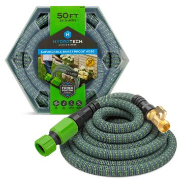 Hydro Tech Expandable Burst Proof Hose, Green, 5/8" x 50'