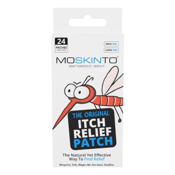 Moskinto Bite Relief Stickers For Mosquitoes/Other Flying Insects 24 ct