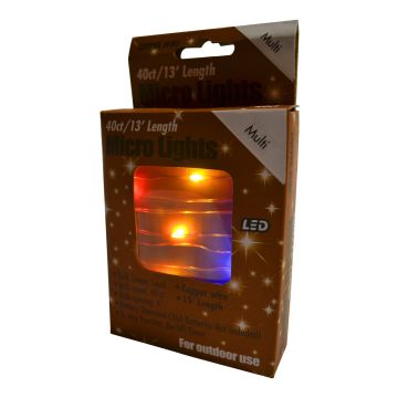 Holiday Bright Lights Micro Multi-Colored 40 Lights Copper Wire 13FT