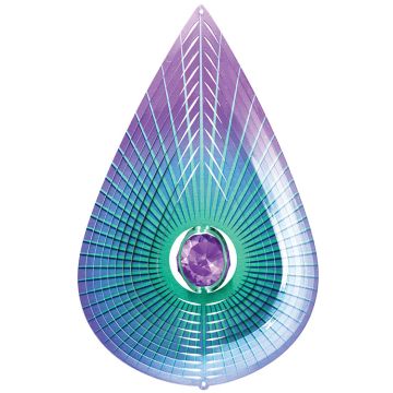 Spinfinity Design Wind Spinner, Crystal Purple Teardrop