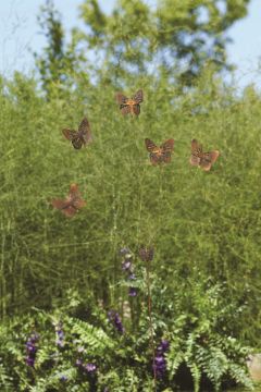 Ancient Graffiti, Flamed Whimsy Butterfly Flutterer Garden Stake