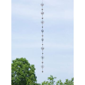 Ancient Graffiti, Metal Heart Tree of Life Rain Chain 102IN