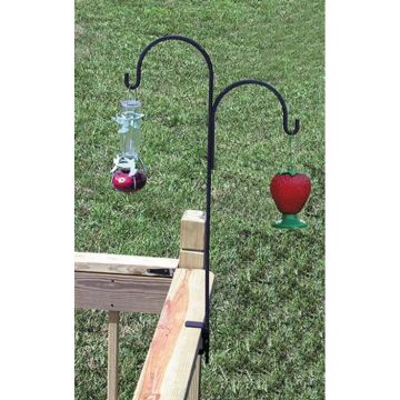 Border Concepts Double Off-Set Deck Hook with Clamp Black