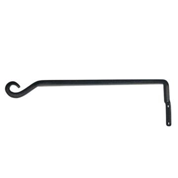 Border Concepts Straight Hook Wall Bracket Black 15IN Reach