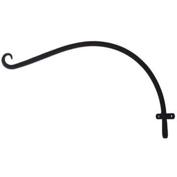 Border Concepts Arched Hook with Brace Wall Bracket Black 21IN Reach