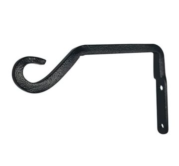 Border Concepts Straight Hook Wall Bracket Black 7IN Reach