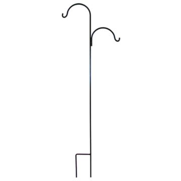 Border Concepts Tall Heavy Duty Off-Set Double Crane Hook Black 7.3FT