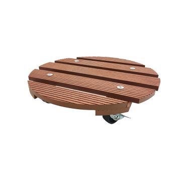 Round 11.4" Plant Caddy with Locking Brakes, Terra Cotta