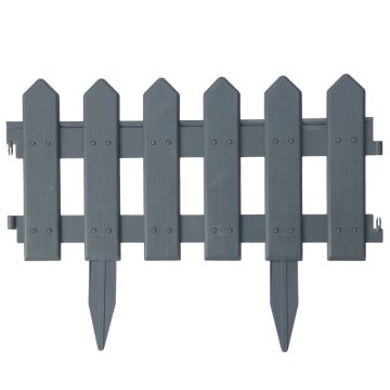 Koopman, Garden Fence, Grey Plastic, 4 pcs
