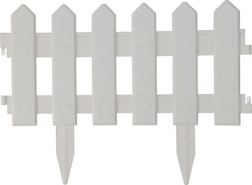 Koopman, Garden Fence, White Plastic, 4 pcs