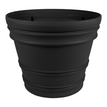 Bloem, Rolled Rim Planter, Black