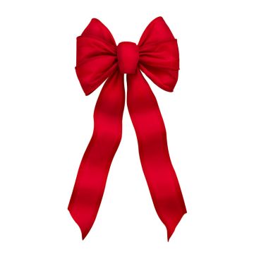Red Velvet Wired Bow 7 Loop