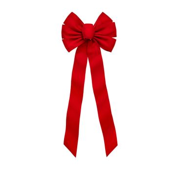 Red Velvet Bow 7 Loops