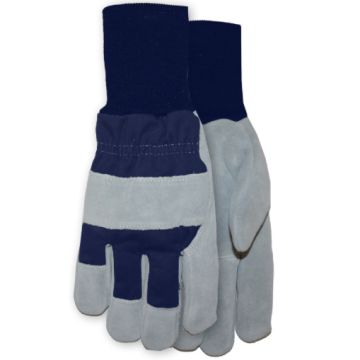 Midwest Thinsulate™ Lined Work Glove Suede Cowhide Leather with Palm & Knuckle Strap Knit Cuff