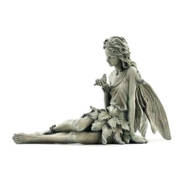 Napco Green Fairy with Bird Figure