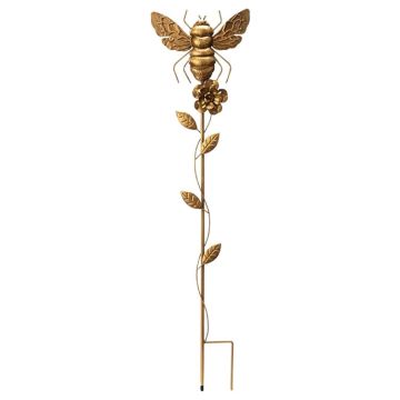 Napco Gold Bumble Bee & Flower Garden Stake 35" tall