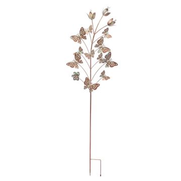 Napco Butterflies & Tulips Spray Metal Stake 50" tall