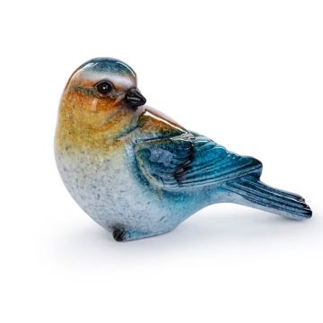 Napco Bird Statue Blue & Orange