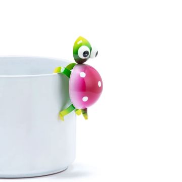 Napco Pot Hanger Turtle Green & Purple