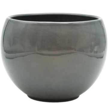 BORDER CONCEPTS Luna Glazed Pot 'Slate Blue'