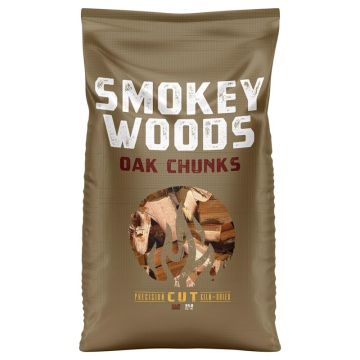 Smokey Woods All Natural Oak Wood Smoking Chunks, 350 cu in