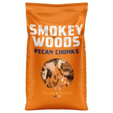 Smokey Woods All Natural Pecan Wood Smoking Chunks, 350 cu in