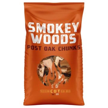 Smokey Woods All Natural Post Oak Wood Smoking Chunks, 350 cu in