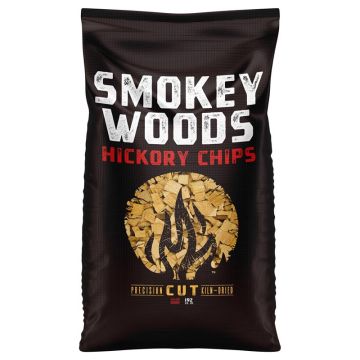 Smokey Woods All Natural Hickory Wood Smoking Chips, 192 cu in