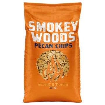 Smokey Woods All Natural Pecan Wood Smoking Chips, 192 cu in
