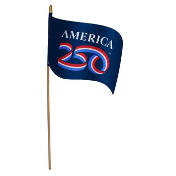 Valley Forge America 250 Stick Flag 8 in. H X 12 in. L