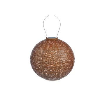 Lumiz Round Ikat Lantern, Copper