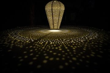 Lumiz Balloon Sashiko Lantern XL, Light Taupe