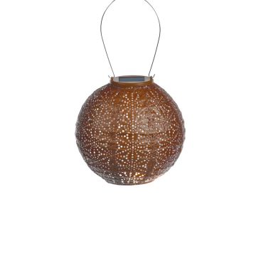 82212574	Lumiz Round Sashiko Lantern, Copper