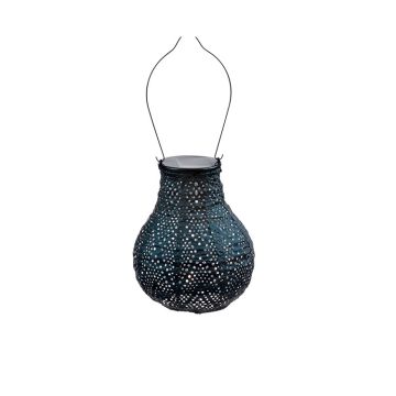 Lumiz Bulb Ikat Lantern, Petrol