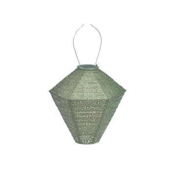Lumiz Diamond Sashiko Lantern, Light Green