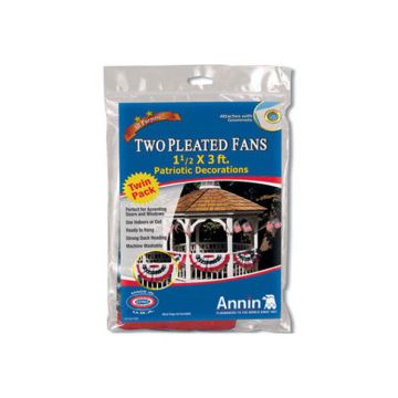 Annin Mini Patriotic Pleated U.S. Fan, 2-Pack
