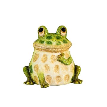Evergreen Pollinator-Garden Ceramic Frog Statue